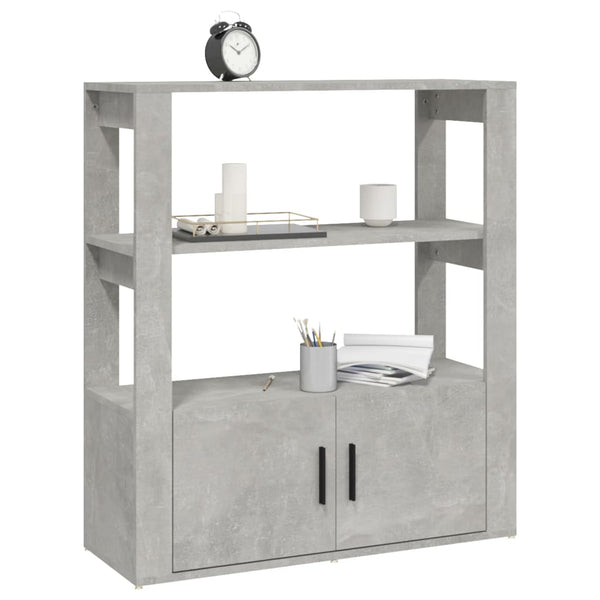 Betongraues Sideboard Aliont 80x30x90cm (Holz)