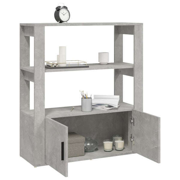 Betongraues Sideboard Aliont 80x30x90cm (Holz)