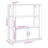 Harmaa senkki Aliont 80x30x90cm (puinen)