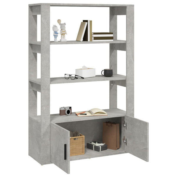 Pojoni Sideboard betongrau 80x30x119,5cm (Holz)