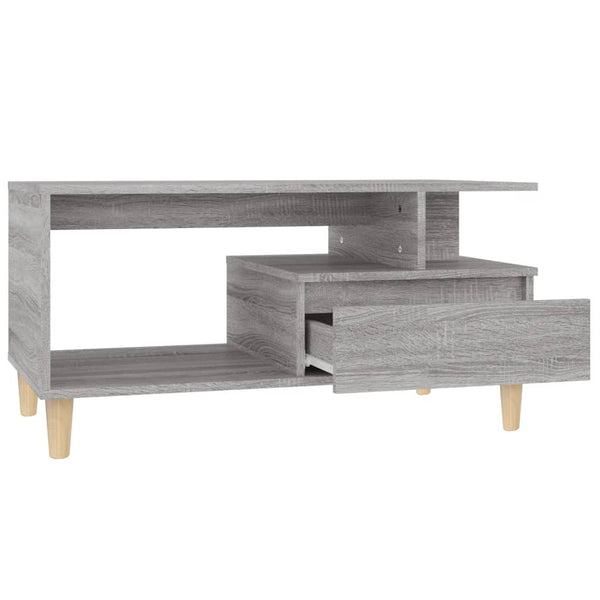 Grauer Couchtisch Criclevit 90x49x45cm (Holz)