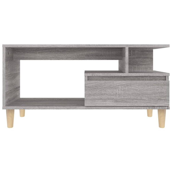 Grauer Couchtisch Criclevit 90x49x45cm (Holz)