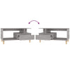 Grauer Couchtisch Criclevit 90x49x45cm (Holz)