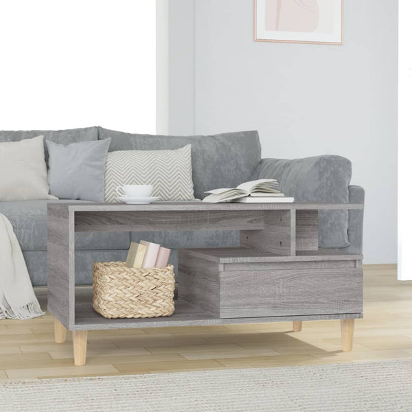 Grauer Couchtisch Criclevit 90x49x45cm (Holz)