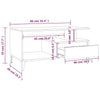 Couchtisch Fotiade Weiß 90x49x45cm (Holz)