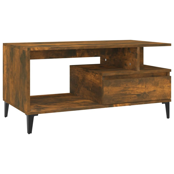 Couchtisch Fotiade aus Räuchereiche 90x49x45cm (Holz)