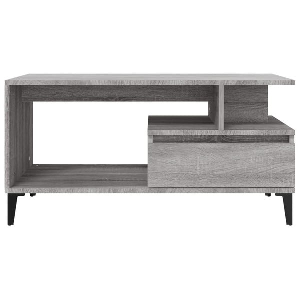 Grauer Couchtisch Fotiade 90x49x45cm (Holz)