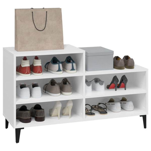 Weißer Schuhschrank Alleen 102x36x60cm (Holz)