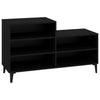 Schwarzer Schuhschrank Alleen 102x36x60cm (Holz)