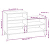 Schwarzer Schuhschrank Alleen 102x36x60cm (Holz)