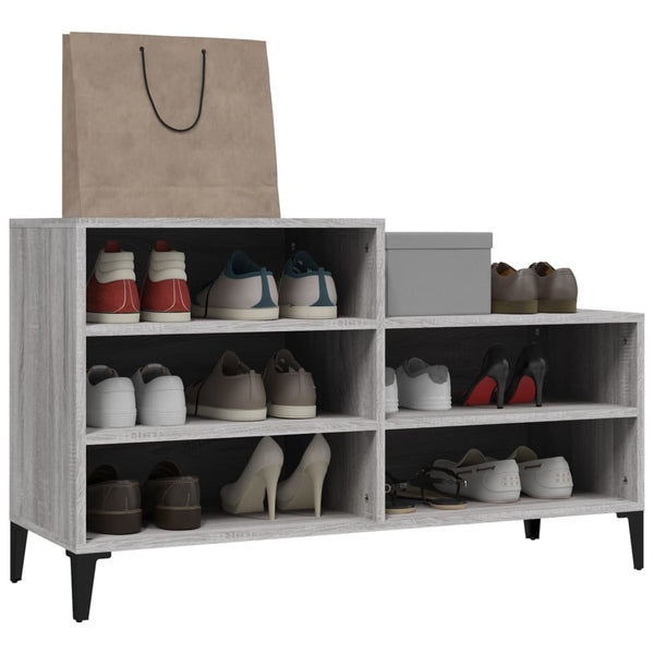 Grauer Schuhschrank Alleen 102x36x60cm (Holz)