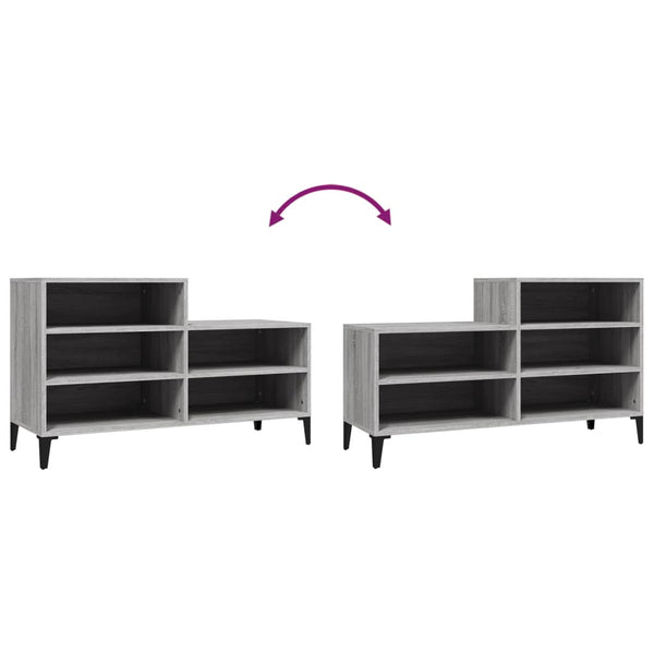 Grauer Schuhschrank Alleen 102x36x60cm (Holz)