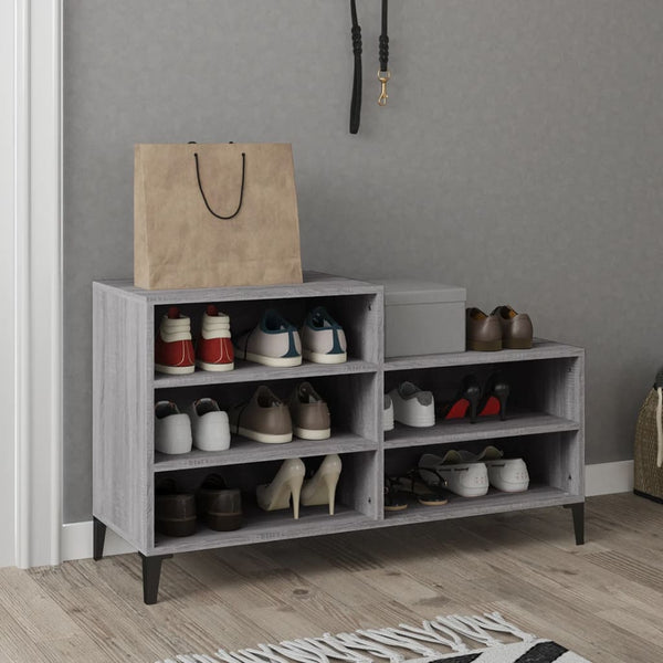 Grauer Schuhschrank Alleen 102x36x60cm (Holz)