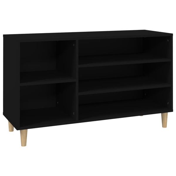 Schwarzer Schuhschrank Dany 102x36x60cm (Holz)