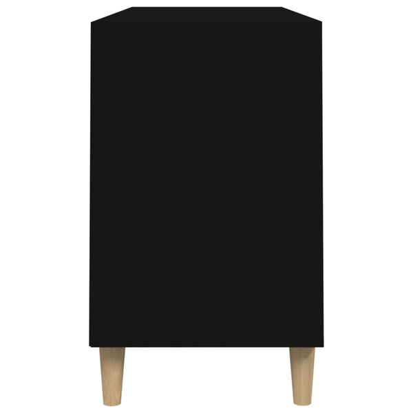 Schwarzer Schuhschrank Dany 102x36x60cm (Holz)