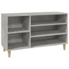 Betongrauer Schuhschrank Dany 102x36x60cm (Holz)