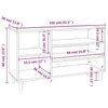 Betongrauer Schuhschrank Dany 102x36x60cm (Holz)