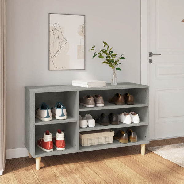 Betongrauer Schuhschrank Dany 102x36x60cm (Holz)