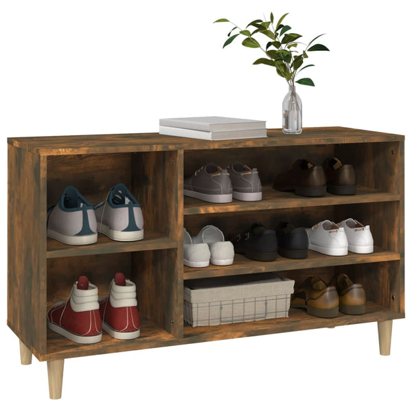 Schuhschrank Dany aus Räuchereiche 102x36x60cm (Holz)