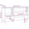 Schuhschrank Dany aus Räuchereiche 102x36x60cm (Holz)