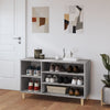 Grauer Schuhschrank Dany 102x36x60cm (Holz)