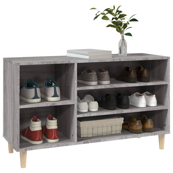 Grauer Schuhschrank Dany 102x36x60cm (Holz)