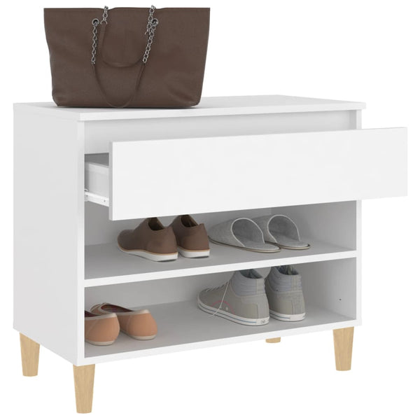 Weißer Schuhschrank Agripina 70x36x60cm (Holz)