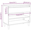 Schuhschrank Agripina 70x36x60cm grau (Holz)