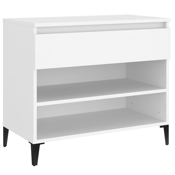 Weißer Schuhschrank Eustace 70x36x60cm (Holz)