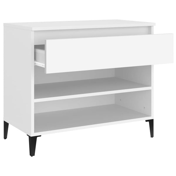 Weißer Schuhschrank Eustace 70x36x60cm (Holz)