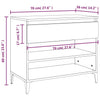 Weißer Schuhschrank Eustace 70x36x60cm (Holz)