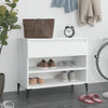 Weißer Schuhschrank Eustace 70x36x60cm (Holz)