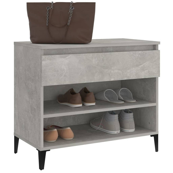 Schuhschrank Eustace, betongrau, 70x36x60cm (Holz)