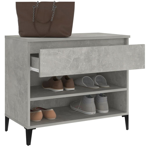 Schuhschrank Eustace, betongrau, 70x36x60cm (Holz)