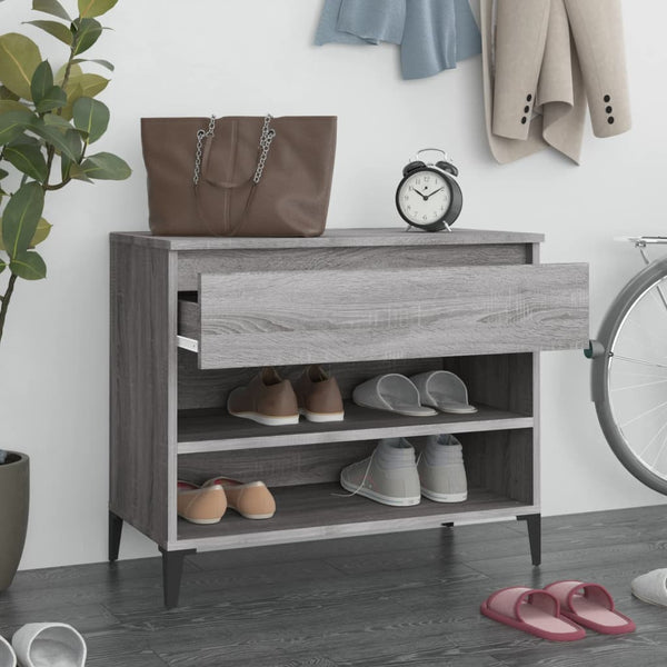 Grauer Schuhschrank Eustace 70x36x60cm (Holz)