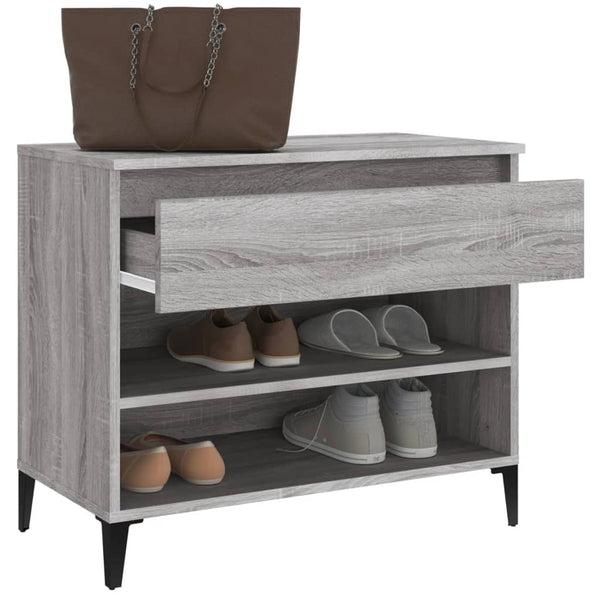 Grauer Schuhschrank Eustace 70x36x60cm (Holz)