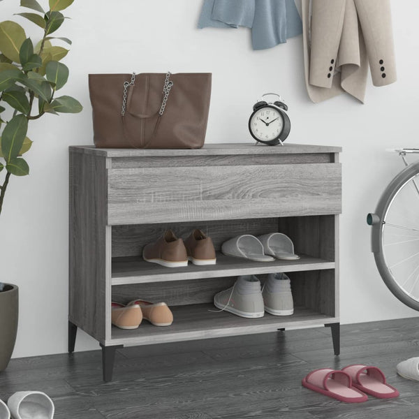 Grauer Schuhschrank Eustace 70x36x60cm (Holz)