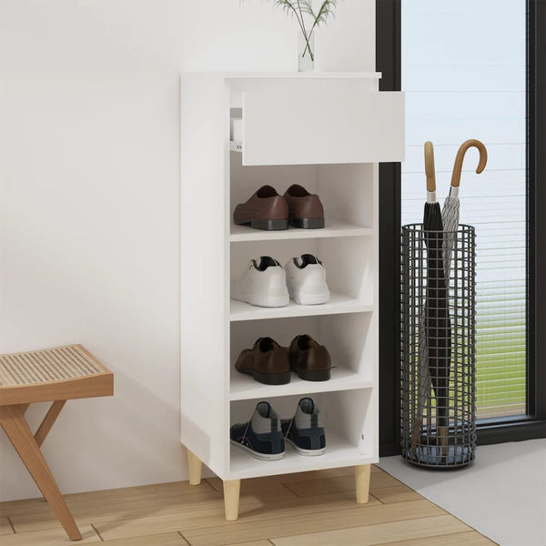 Weißer Schuhschrank Amon 40x36x105cm (Holz)