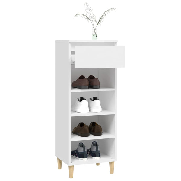 Weißer Schuhschrank Amon 40x36x105cm (Holz)