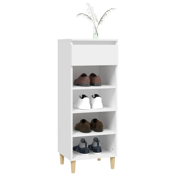 Weißer Schuhschrank Amon 40x36x105cm (Holz)