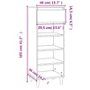 Weißer Schuhschrank Amon 40x36x105cm (Holz)