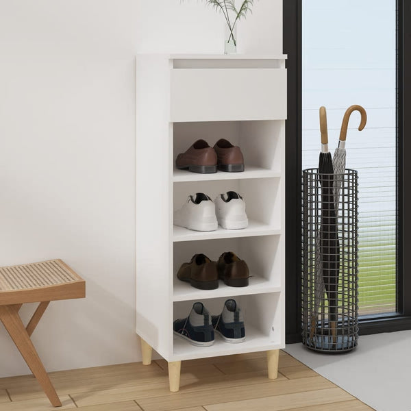 Weißer Schuhschrank Amon 40x36x105cm (Holz)