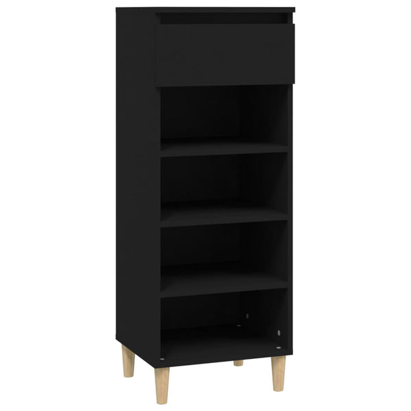 Schuhschrank Amon Schwarz 40x36x105cm (Holz)