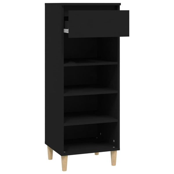 Schuhschrank Amon Schwarz 40x36x105cm (Holz)