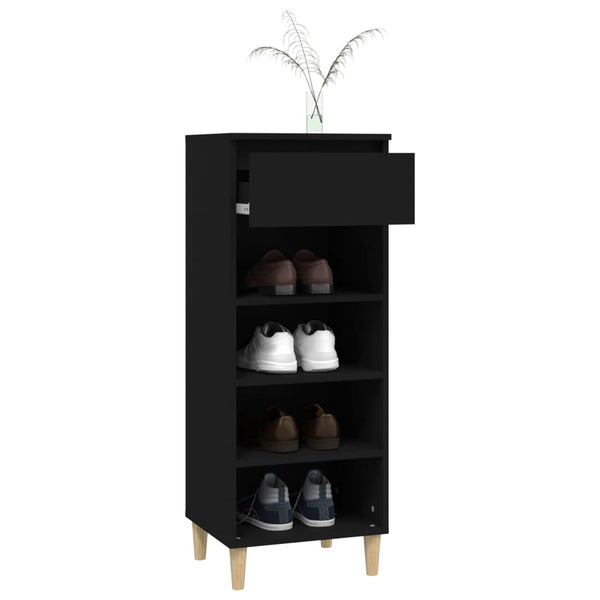 Schuhschrank Amon Schwarz 40x36x105cm (Holz)