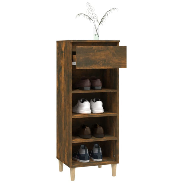 Schuhschrank Amon aus Räuchereiche 40x36x105cm (Holz)