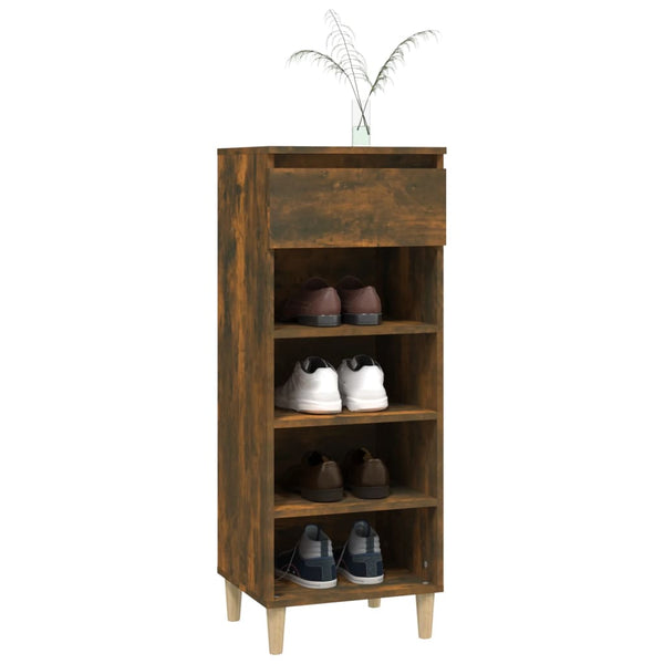 Schuhschrank Amon aus Räuchereiche 40x36x105cm (Holz)