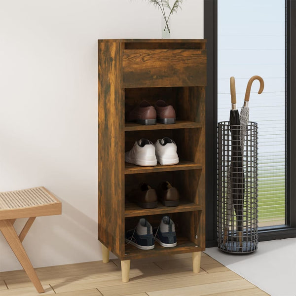 Schuhschrank Amon aus Räuchereiche 40x36x105cm (Holz)