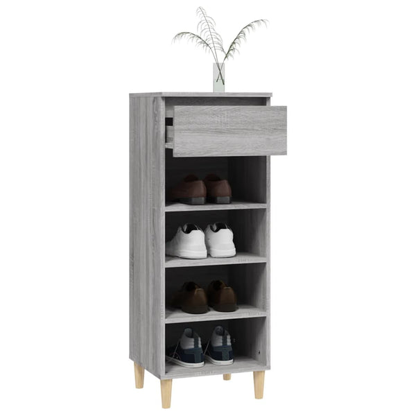 Grauer Schuhschrank Amon 40x36x105cm (Holz)
