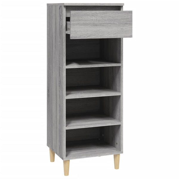 Grauer Schuhschrank Amon 40x36x105cm (Holz)